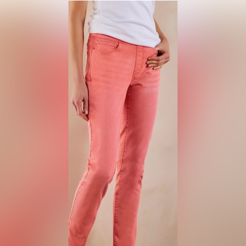 Soft Surroundings Denim Pull On Relaxed Straight Jeans size XL